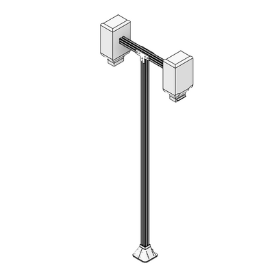 41-174-1SS MODULAR SOLUTIONS TIE PLATE 135MM X 135MM X 6MM T SHAPE WITH STAINLESS STEEL HARDWARE